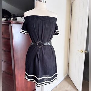 Michael Stars Black Dress with White Trim